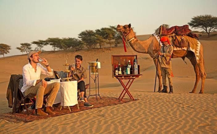 Golden Sandstone Hotel Desert Safari Camp Jaisalmer Buitenkant foto